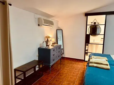 Cama o camas de una habitación en Complejo Rural Los Molinos