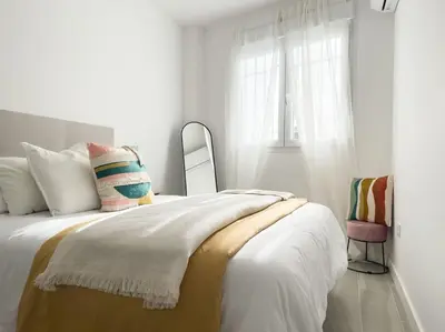 Cama o camas de una habitación en Apartamentos Gredos 301