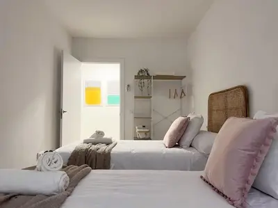 Cama o camas de una habitación en Apartamentos Gredos 301