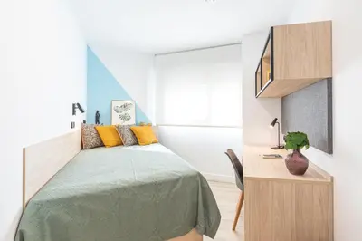 Cama o camas de una habitación en Micampus Salamanca Student Residence