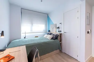 Cama o camas de una habitación en Micampus Salamanca Student Residence