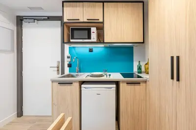 Una cocina o zona de cocina en Micampus Salamanca Student Residence