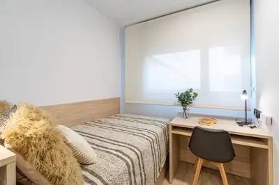 Cama o camas de una habitación en Micampus Salamanca Student Residence