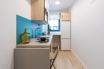 Una cocina o zona de cocina en Micampus Salamanca Student Residence