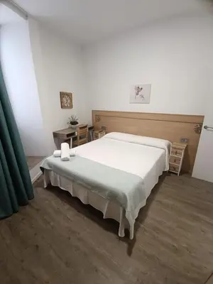 Cama o camas de una habitación en ApartamentosTuristicos Avila Puerta del Alcazar 0-1