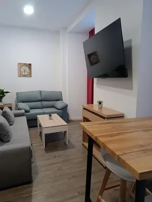 Una televisión o centro de entretenimiento en Apartamentos turisticos Avila Puerta de San Vicente 0-2