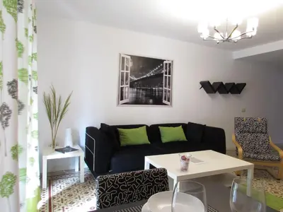 Zona de estar de Apartamentos La Machacona Plaza de Santiago