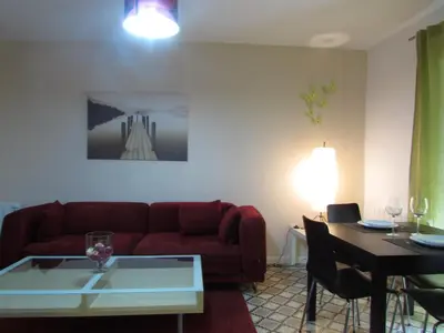 Zona de estar de Apartamentos La Machacona Plaza de Santiago