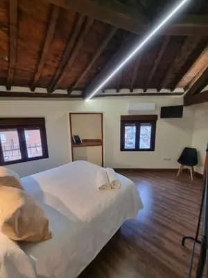 Cama o camas de una habitación en Lanchas de La Vera
