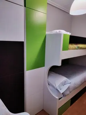 Cama o camas de una habitación en Bonito Piso completo