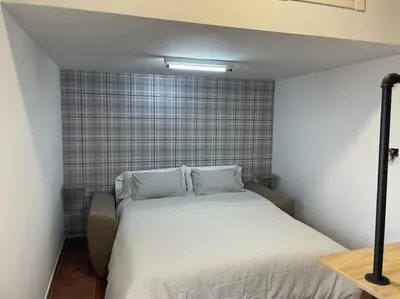 Cama o camas de una habitación en Preciosa casa entera con patio