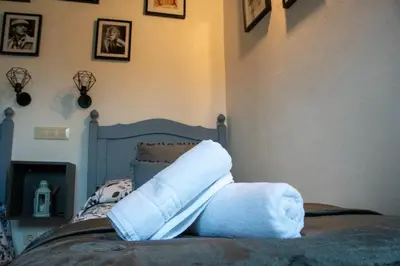 Cama o camas de una habitación en LA JUSTA Casa Rural
