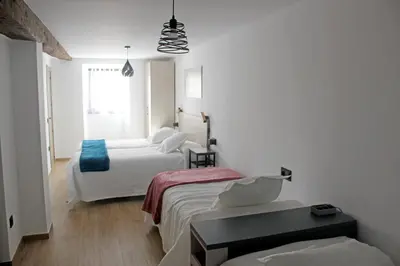Cama o camas de una habitación en Bosque de los sauces