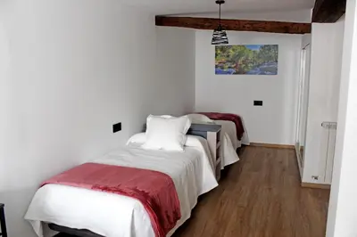 Cama o camas de una habitación en Bosque de los sauces
