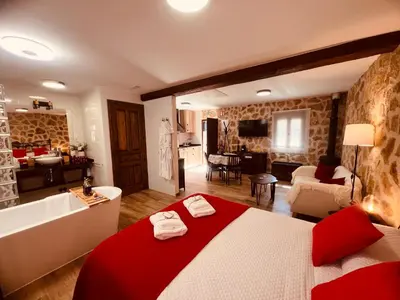 Cama o camas de una habitación en La Mansión de La Adrada