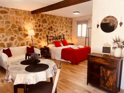 Cama o camas de una habitación en La Mansión de La Adrada