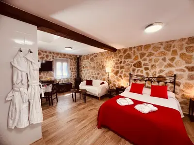 Cama o camas de una habitación en La Mansión de La Adrada