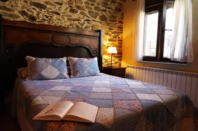 Cama o camas de una habitación en Los Monteros Sierra de Francia