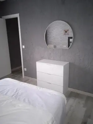 Cama o camas de una habitación en Alojamiento Roma