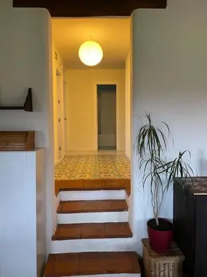 Plano de Casa Galatea con jardín junto al pueblo