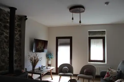 Una televisión o centro de entretenimiento en Casa Paula
