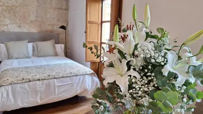 Cama o camas de una habitación en Poeta Iglesias 22