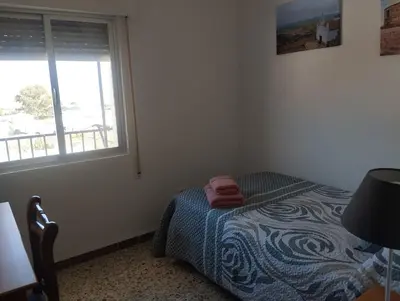 Cama o camas de una habitación en Apartamento Las Fuentes