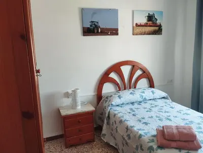 Cama o camas de una habitación en Apartamento Las Fuentes