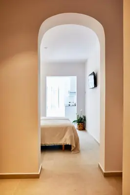 Cama o camas de una habitación en LUPERCAS