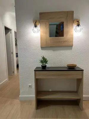 Una televisión o centro de entretenimiento en VuT El Refugio de Santiago