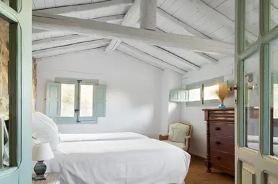 Cama o camas de una habitación en Abejas 2 de El Vergel de Chilla