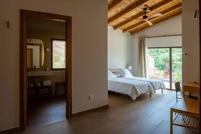 Cama o camas de una habitación en Casa Rural La Garza y la Paloma