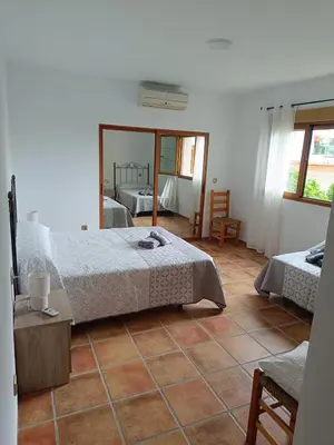 Cama o camas de una habitación en Aires Del Ambroz