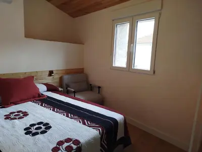 Cama o camas de una habitación en Berrocal de Aldea en Cabo