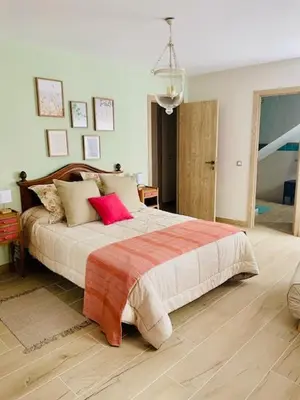 Cama o camas de una habitación en El Rincón de Victoria y Manolo
