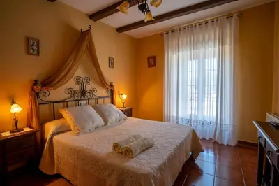 Cama o camas de una habitación en Casa Rural La TERRONA