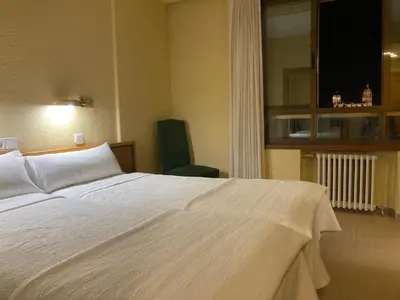 Cama o camas de una habitación en Hotel Condal
