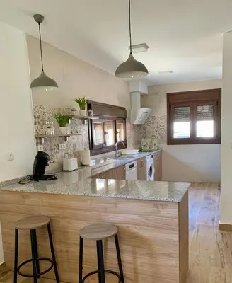 Una cocina o zona de cocina en Apartamentos rurales El Hondón del Lugar