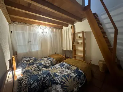 Cama o camas de una habitación en Casas Rurales La Picotilla y la Guija