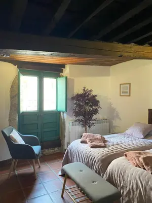 Cama o camas de una habitación en Casa Rural Cerro del Mariscal