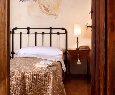 Cama o camas de una habitación en Apartamentos Rurales Los Vergeles