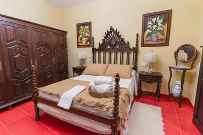 Cama o camas de una habitación en Casa rural el rincón del Altozano