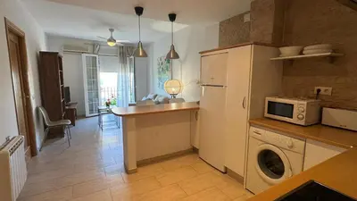 Una cocina o zona de cocina en PUEBLO ENCANTO, Apartamento Rural