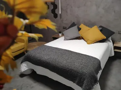 Cama o camas de una habitación en Skyline Plasencia