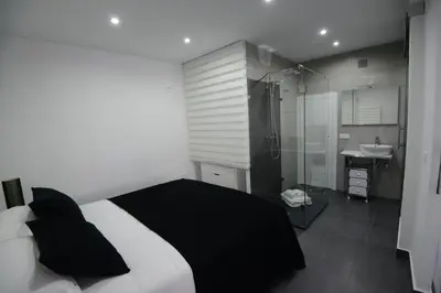 Cama o camas de una habitación en Apartamentos Torrecilla