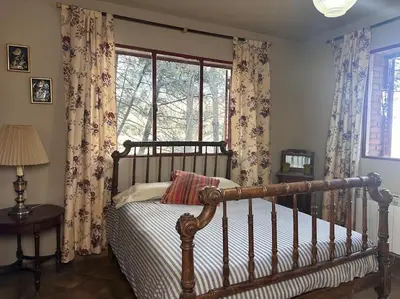 Cama o camas de una habitación en Casa para fiestas 16 personas, barbacoa y terraza
