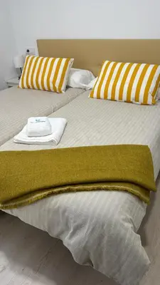 Cama o camas de una habitación en Las monisimas