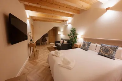 Cama o camas de una habitación en Casa Cancho 2 - La Guarnicionería