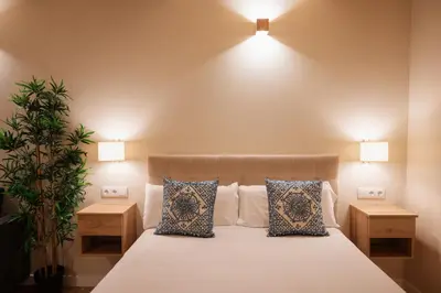 Cama o camas de una habitación en Casa Cancho 2 - La Guarnicionería