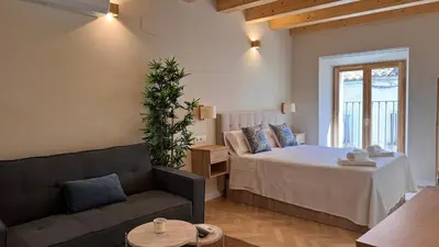 Cama o camas de una habitación en Casa Cancho 2 - La Guarnicionería